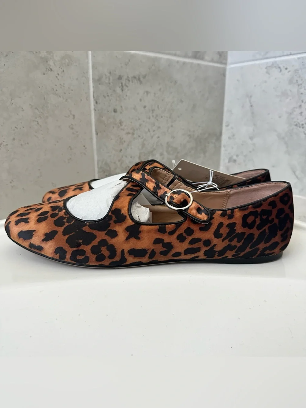 A New Day Women’s Leopard Print Mary Jane Flats Size 11